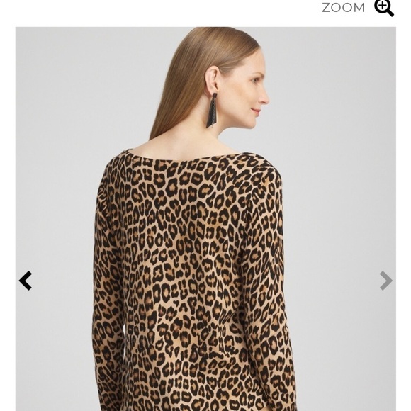 Chico’s leopard angora/silk blend sweater, size 2 - Picture 6 of 7